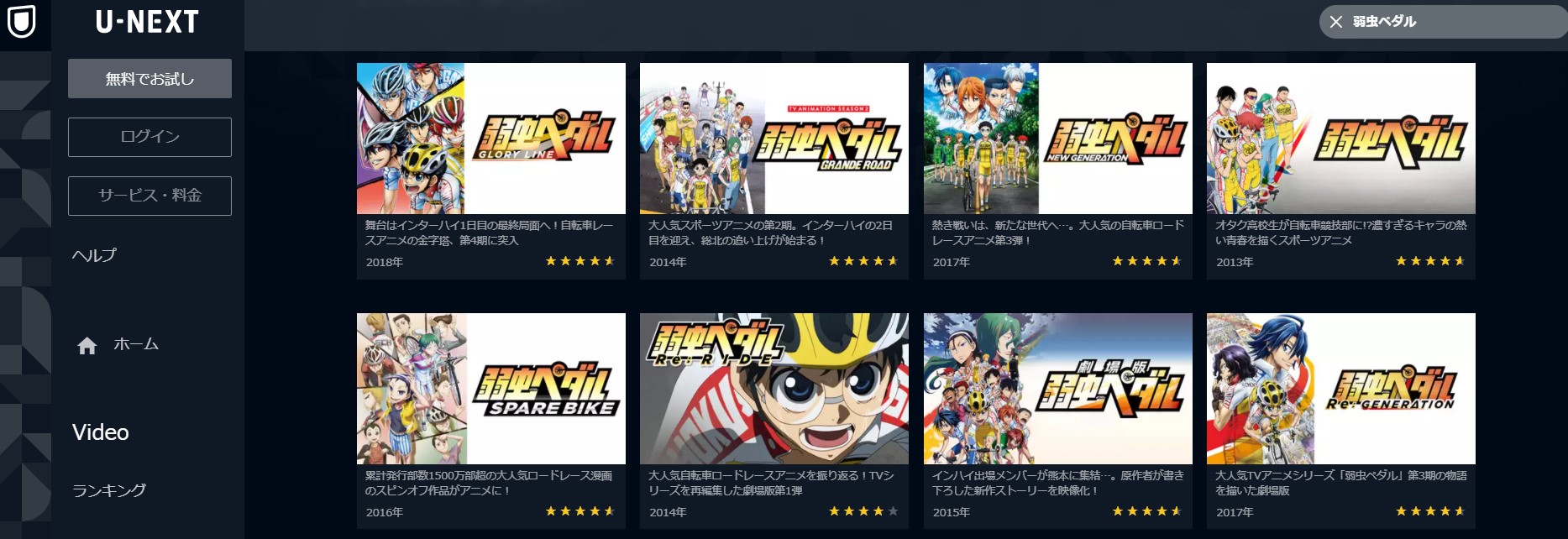 弱虫ペダル アニメ動画 無料視聴できる配信サイト比較 全話あらすじとキャスト相関図も 動画の得する見かた損する見かた