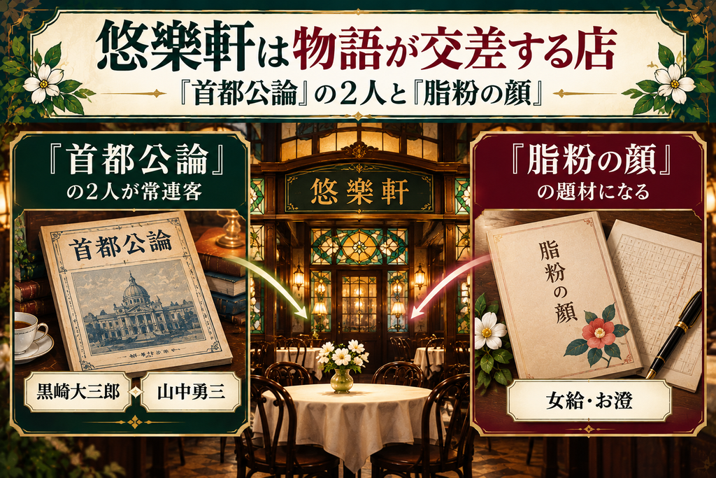 悠樂軒は物語が交差する店|『首都公論』の2人と『脂粉の顔』